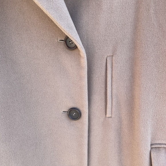 Jil Sander Women's Angora & Wool Blend Beige 7/8 Sleeve Coat Jacket Size 36 US 6 - Picture 6 of 12